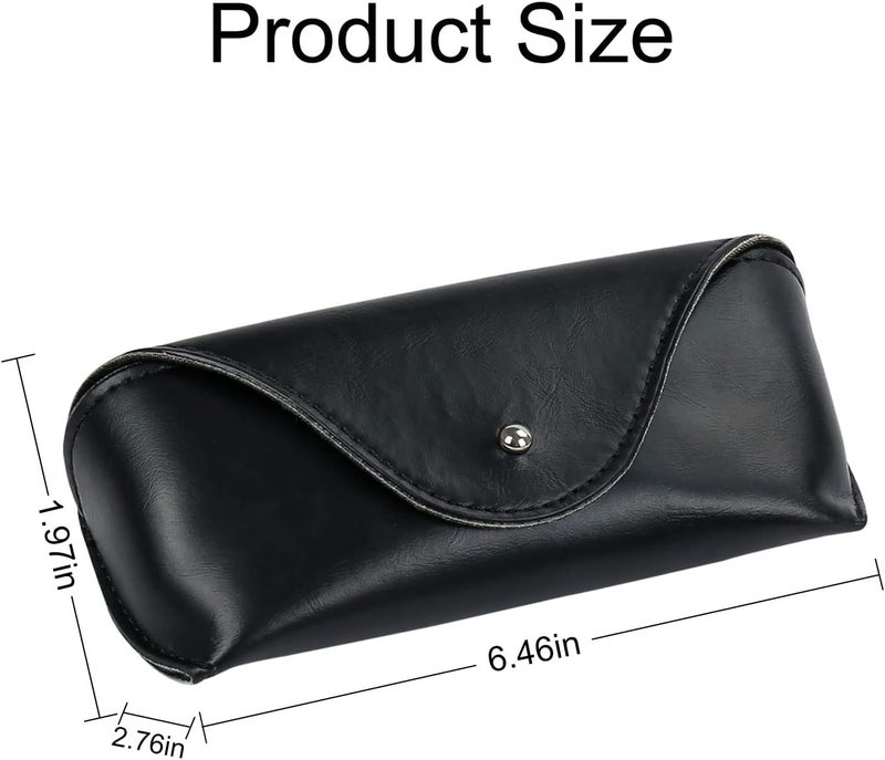 LogHog Portable Leather Glasses Case,Flexible Sunglasses Pouch Slim Case for Women Men Horizontal Eyeglass Case - Image 3